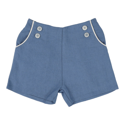 Lil Legs Analogie Bright Blue Button Shorts