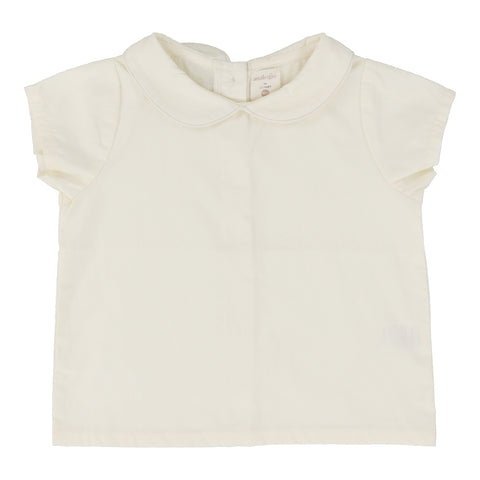 Lil Legs Analogie Cream Peter Pan Collar Shirt