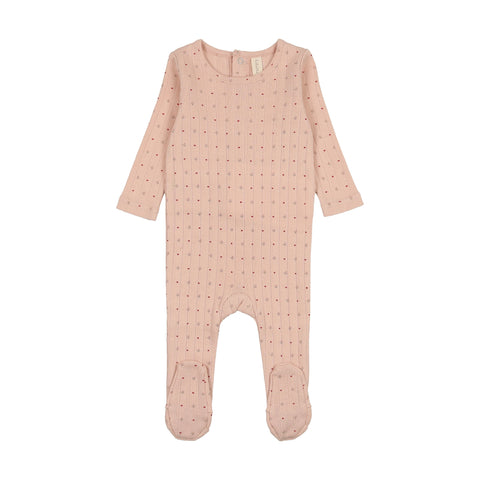 Lilette Shell Pink Linear Printed Footie