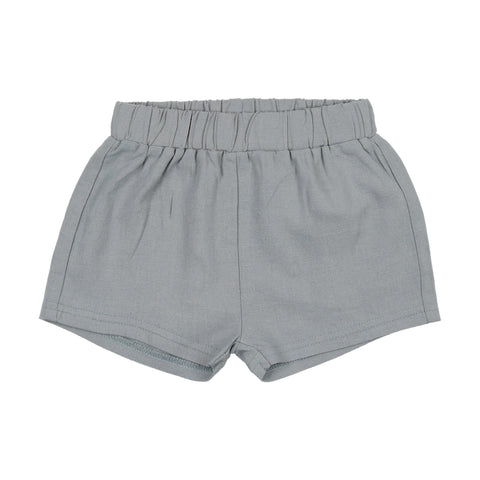 Lil Legs Light Blue Linen Pull On Shorts