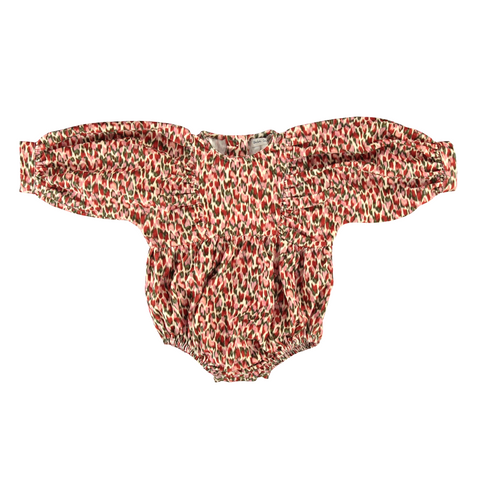 Bebe Organic Painted Hearts Lyra Romper