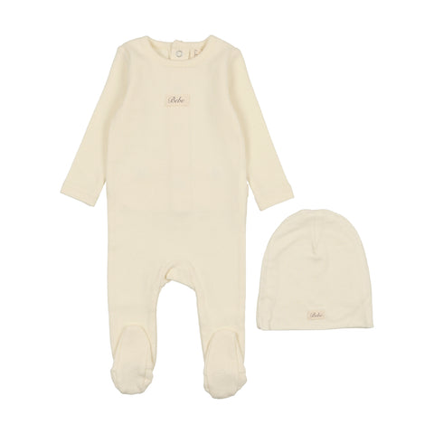 Lilette Milk Pointelle Bebe Footie Set