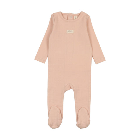 Lilette Shell Pink Pointelle Bebe Footie