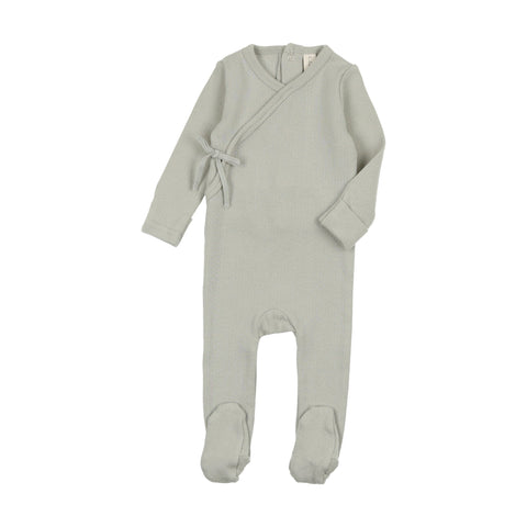 Lilette Sea Blue Pinpoint Wrapover Footie