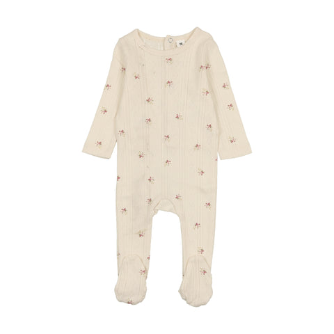 Bonjoy Bouquet Printed Pointelle Footie