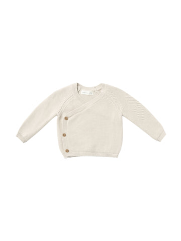 Quincy Mae Natural Knit Wrap Top & Pant Set