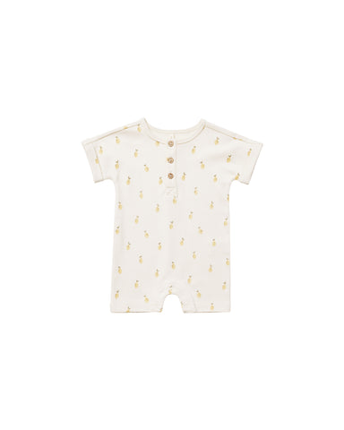 Quincy Mae Ivory Lemons Short Sleeve One-Piece