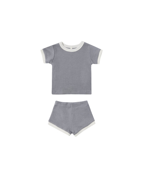 Quincy Mae Lagoon Waffle Shortie Set
