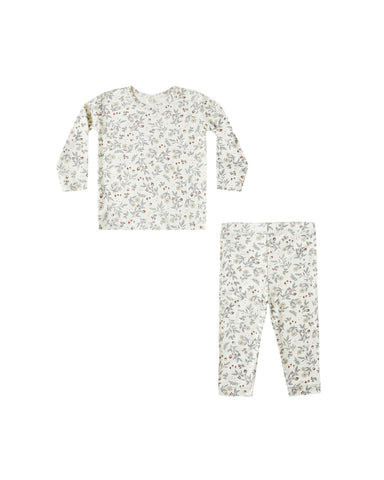 Quincy Mae Ivory Woodland Bamboo Pajama Set