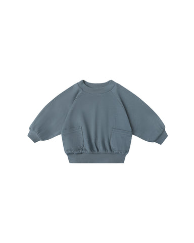Quincy Mae Ocean Pocket Sweat Set