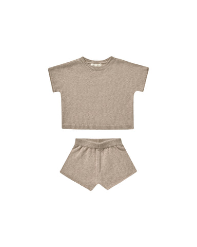 Quincy Mae Heathered Oat Relaxed Summer Knit Set