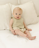 Quincy Mae Sage Stripe Woven Tank + Short Set