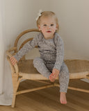 Quincy Mae Periwinkle Fleur Ribbed Tee + Legging Set