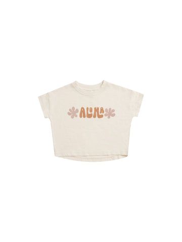 Rylee & Cru Natural Aloha Boxy Tee