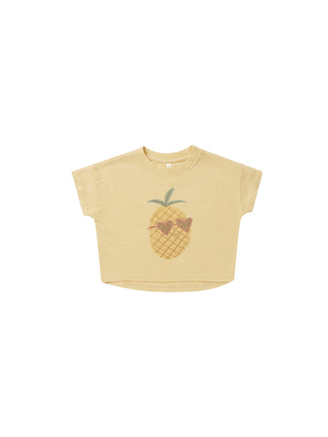Rylee & Cru Yellow Pineapple Boxy Tee