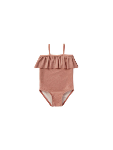 Rylee & Cru Lipstick Ruffle One Piece Swimsuit