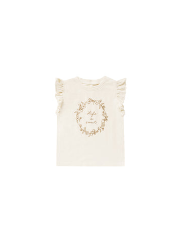 Rylee & Cru Ivory Life Is Sweet Ruffle Tank