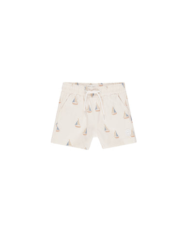 Rylee & Cru Natural Sailboats Boardshort