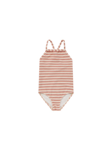 Rylee & Cru Pink Stripe Sky One Piece Swimsuit