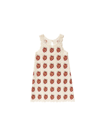 Rylee & Cru Strawberry Pattern Crochet Tank Mini Dress