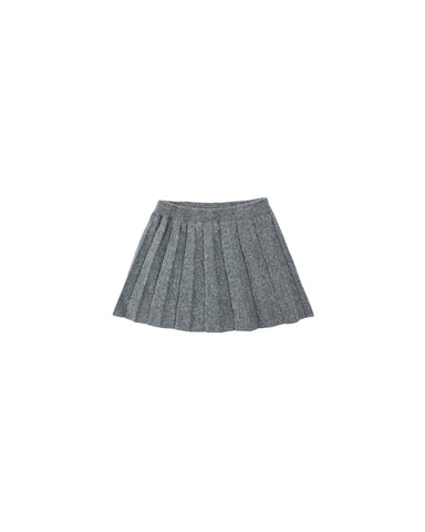 Rylee & Cru Heathered Grey Knit Pleated Skirt