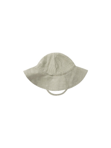 Rylee & Cru Sage Gingham Floppy Swim Hat