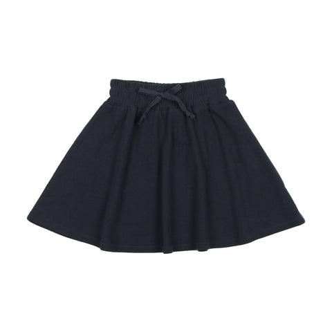 Lil Legs Navy Basic Ribbed Skirt