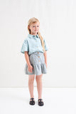 Tocoto Vintage Blue Stripe Jean Mini Skirt