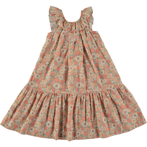 Tocoto Vintage Pink Floral Long Straps Dress