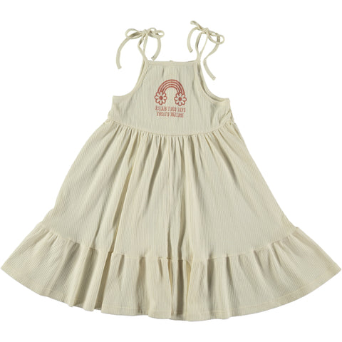 Tocoto Vintage Off White Island Tour Ribbed Dress