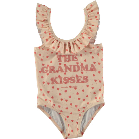 Tocoto Vintage Kids Pink Grandma Kisses Swimsuit