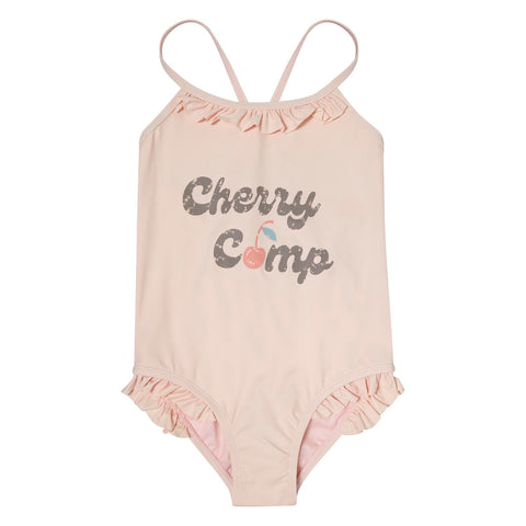 Tocoto Vintage Pink Cherry Camp Swimsuit