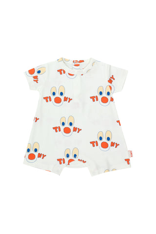 Tinycottons Off White Clowns One-Piece