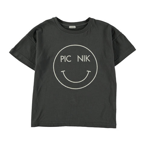 Picnik  Grey Logo Short Sleeve Tee