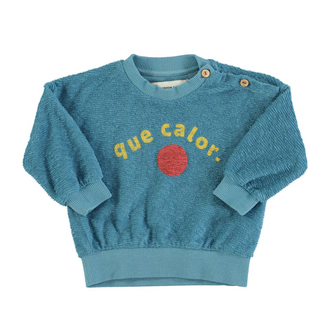 Piupiuchick Blue Que Calor Terry Sweatshirt