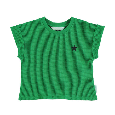 Piupiuchick Green with Black Logo Waffle T-Shirt