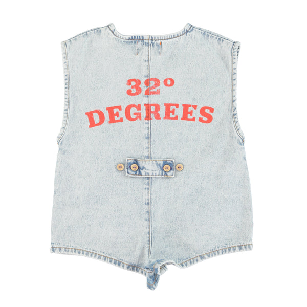 Piupiuchick Washed Denim Blue 32 Short Jumpsuit