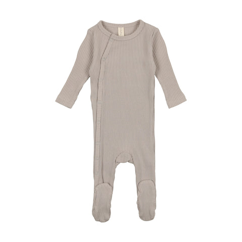 Lilette Side Snap Rib Footie Mist