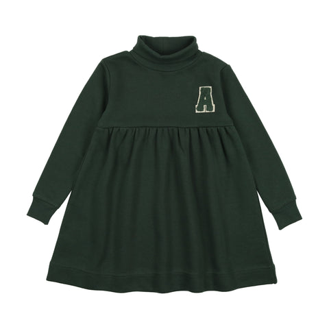 Lil Legs Green Sweatshirt Dress