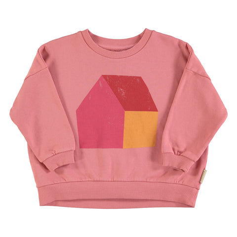 Piupiuchick Pink House Print Sweatshirt