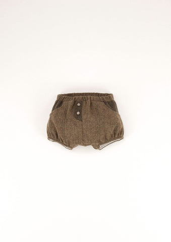 Popelin Green Check Woolen Culotte