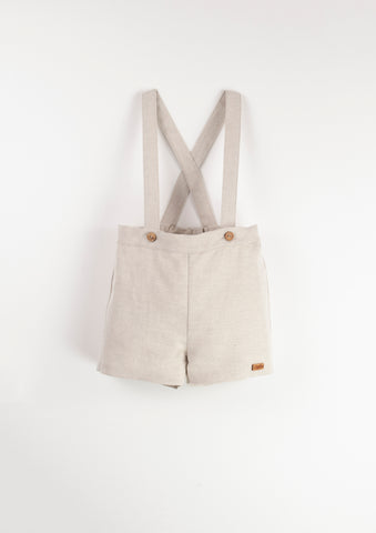 Popelin Sand Dungarees With Straps