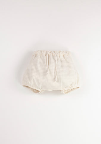 Popelin Off White Textured Culotte