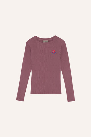 The Campamento Puple Flower Embroidery Kids T-Shirt