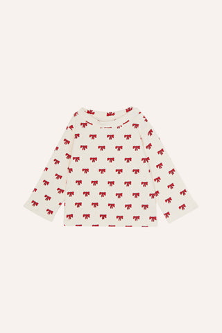 The Campamento Ecru Red Bows T-shirt + Legging Set