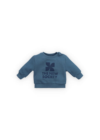 The New Society Baby Void Blue Logo Sweatshirt