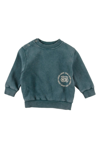 Loud Apparel Baby Green Storm Folk Marble Sweatshirt