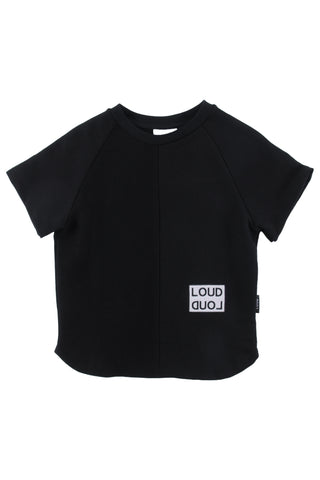 Loud Apparel Black Kamali Raglan Top