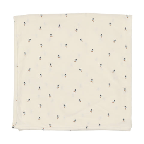 Lilette White & Blue Very Berry Blanket
