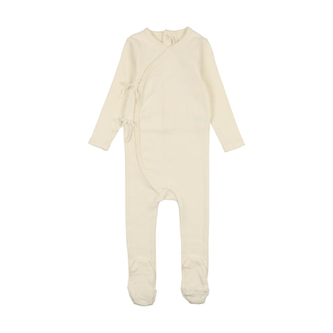 Lilette Cream Vine Pointelle Footie